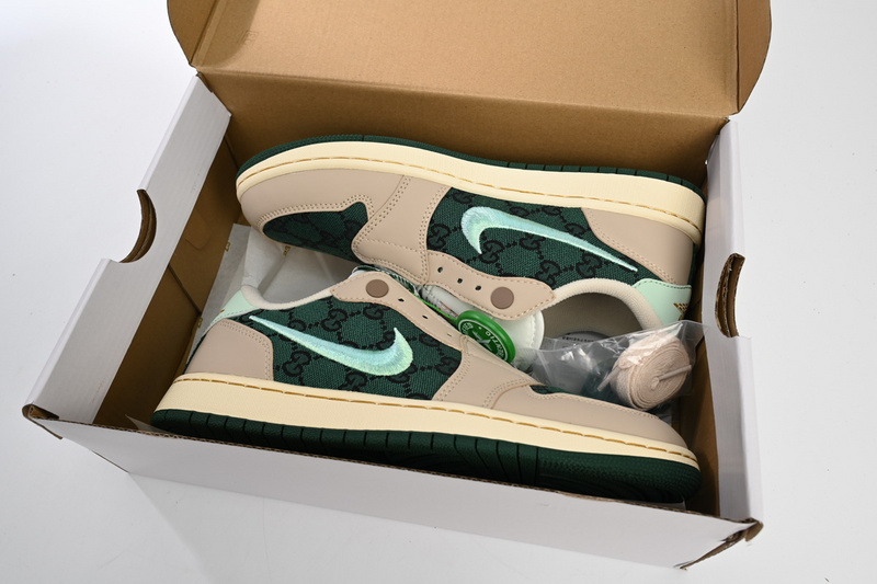 Bstsneaker-Air Jordan 1 Low X Gucci Metallic Green AV3918-808