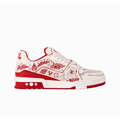 Bstsneaker-Louis Vuitton LV Trainer Rouge 02