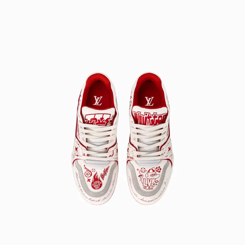 Bstsneaker-Louis Vuitton LV Trainer Rouge