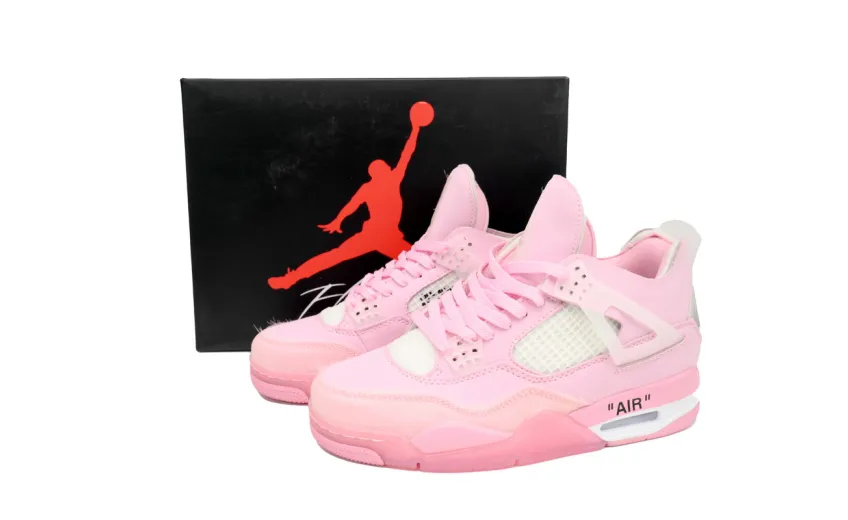 Bstsneaker-OFF White x Air Jordan 4 Pink Co Branding CV9388-105