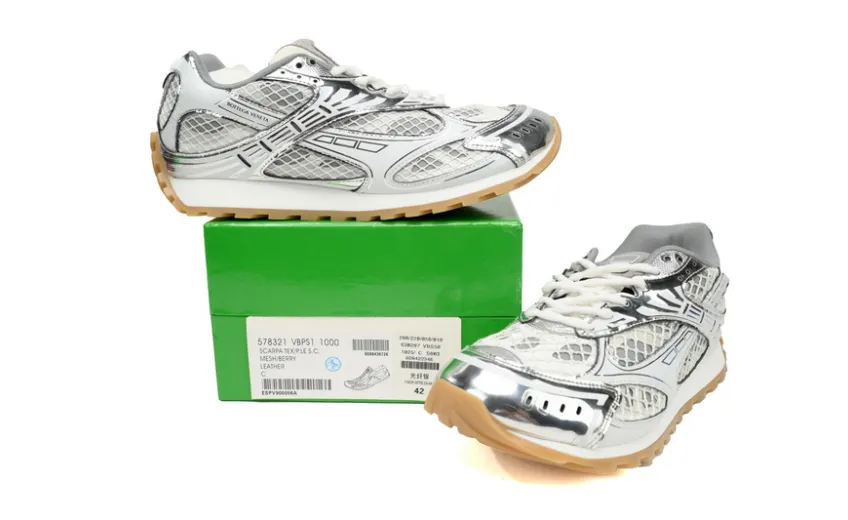 Bstsneaker-Bottega Veneta Orbit Silver