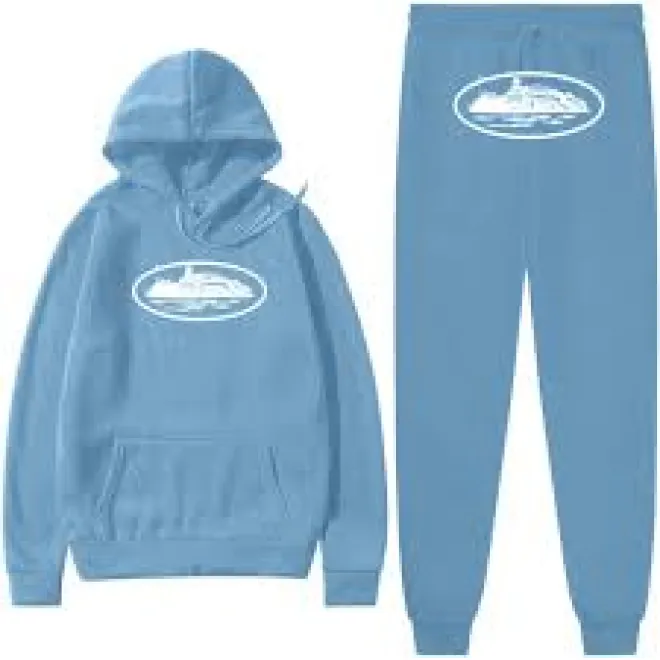 Bstsneaker-Corteiz Baby Blue Hoodie Tracksuit 