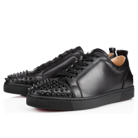 Christian Louboutin Louis Junior Spikes Sneaker Leather Black