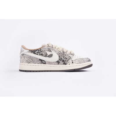 Bstsneaker-Travis Scott x Air Jordan 1 Low Snake Print 02