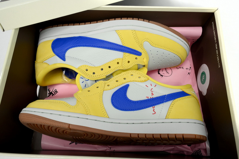 Bstsneaker-Air Jordan 1 Retro Low OG SP Travis Scott Canary DZ4137-700