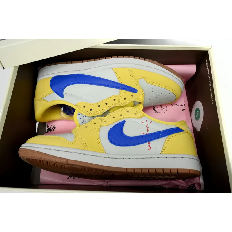 Bstsneaker-Air Jordan 1 Retro Low OG SP Travis Scott Canary DZ4137-700