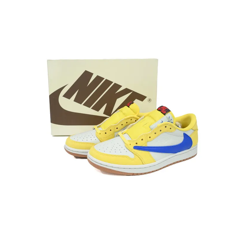 Bstsneaker-Air Jordan 1 Retro Low OG SP Travis Scott Canary DZ4137-700