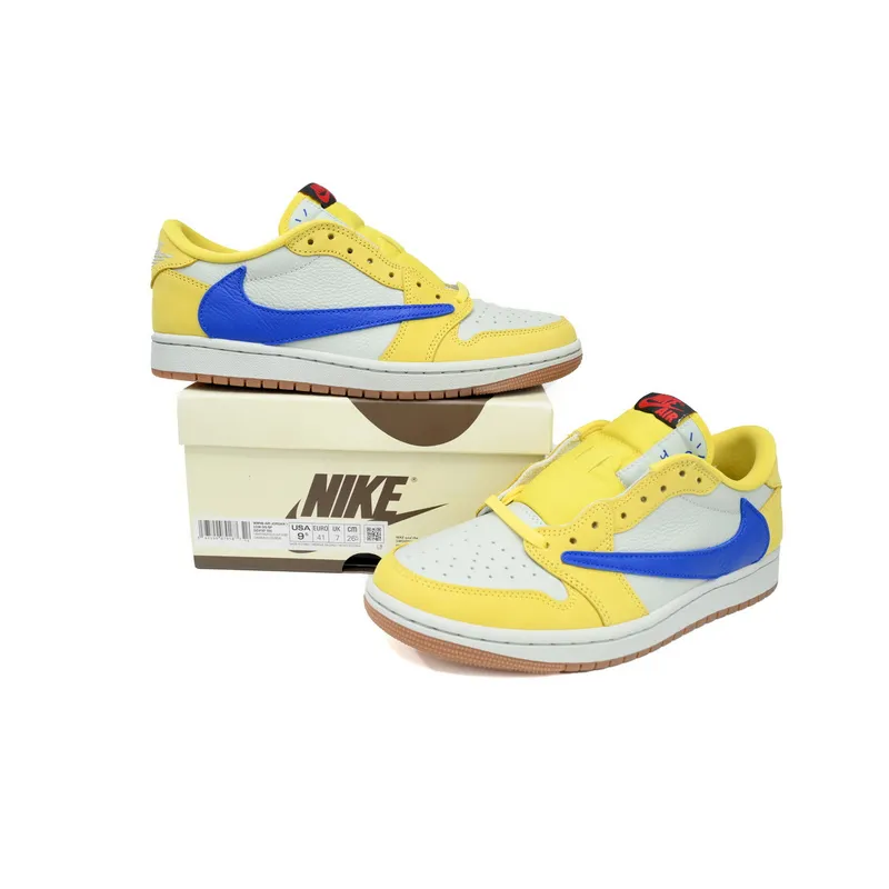 Bstsneaker-Air Jordan 1 Retro Low OG SP Travis Scott Canary DZ4137-700