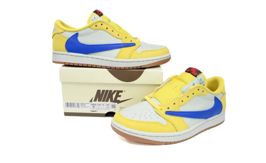 Bstsneaker-Air Jordan 1 Retro Low OG SP Travis Scott Canary DZ4137-700