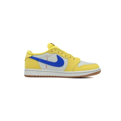 Bstsneaker-Air Jordan 1 Retro Low OG SP Travis Scott Canary DZ4137-700 02