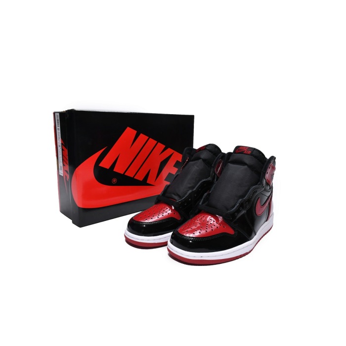 Air Jordan 1 High “Banned” Patent Leather is Forbidden to Wear 555088-063 