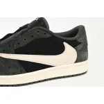 Bstsneaker-Air Jordan 1 Low Black Grey Low Help Travis Scott DM7866-001 