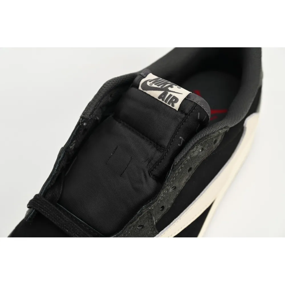 Bstsneaker-Air Jordan 1 Low Black Grey Low Help Travis Scott DM7866-001 