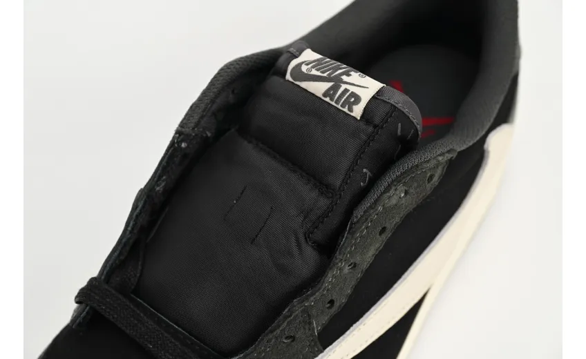 Bstsneaker-Air Jordan 1 Low Black Grey Low Help Travis Scott DM7866-001 