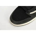 Bstsneaker-Air Jordan 1 Low Black Grey Low Help Travis Scott DM7866-001 