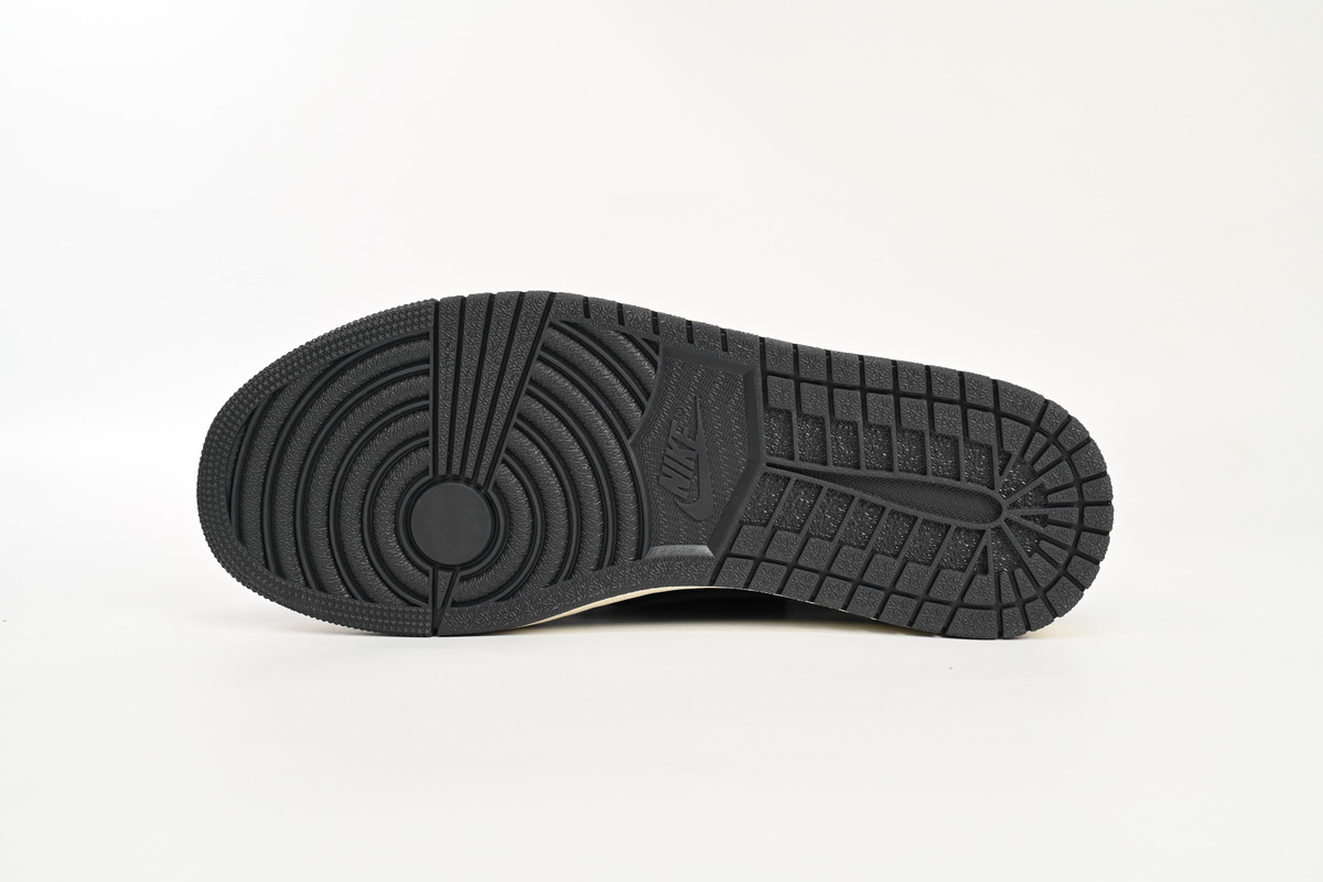 Bstsneaker-Air Jordan 1 Low Black Grey Low Help Travis Scott DM7866-001 