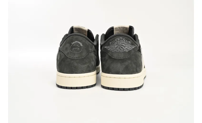 Bstsneaker-Air Jordan 1 Low Black Grey Low Help Travis Scott DM7866-001 