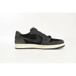 Bstsneaker-Air Jordan 1 Low Black Grey Low Help Travis Scott DM7866-001 