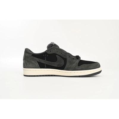 Bstsneaker-Air Jordan 1 Low Black Grey Low Help Travis Scott DM7866-001  02