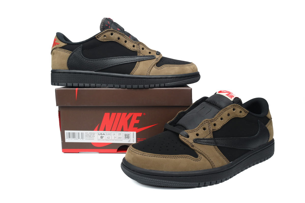 Bstsneaker-Air Jordan 1 Low OG Velvet Brown Travis Scott DM7866-202 