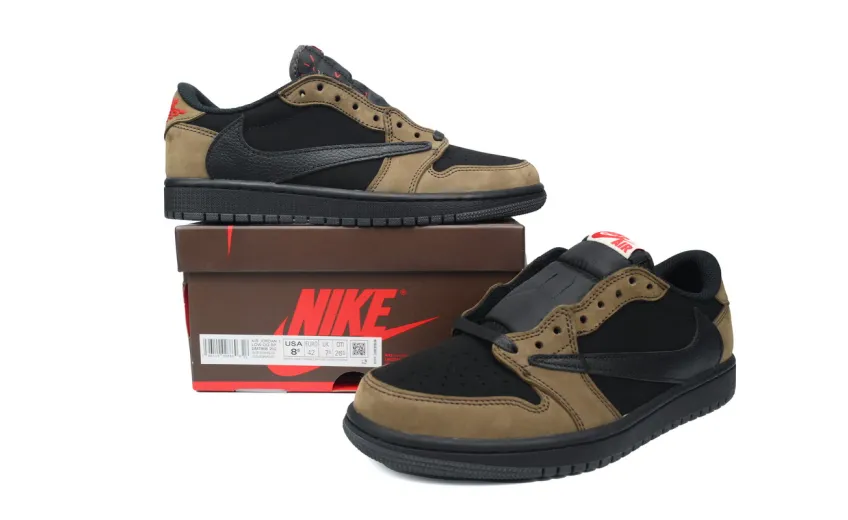 Bstsneaker-Air Jordan 1 Low OG Velvet Brown Travis Scott DM7866-202 