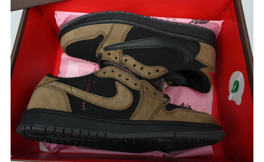 Bstsneaker-Air Jordan 1 Low OG Velvet Brown Travis Scott DM7866-202 
