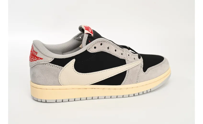 Bstsneaker-Air Jordan 1 Low White Grey Low Gang Travis Scott DM7866-010 