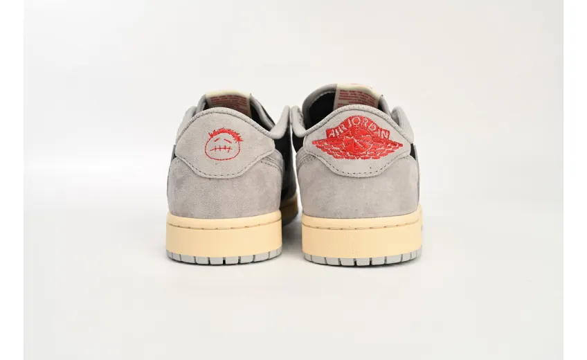 Bstsneaker-Air Jordan 1 Low White Grey Low Gang Travis Scott DM7866-010 
