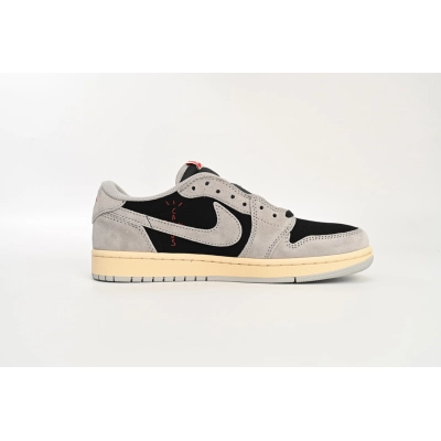 Bstsneaker-Air Jordan 1 Low White Grey Low Gang Travis Scott DM7866-010  02