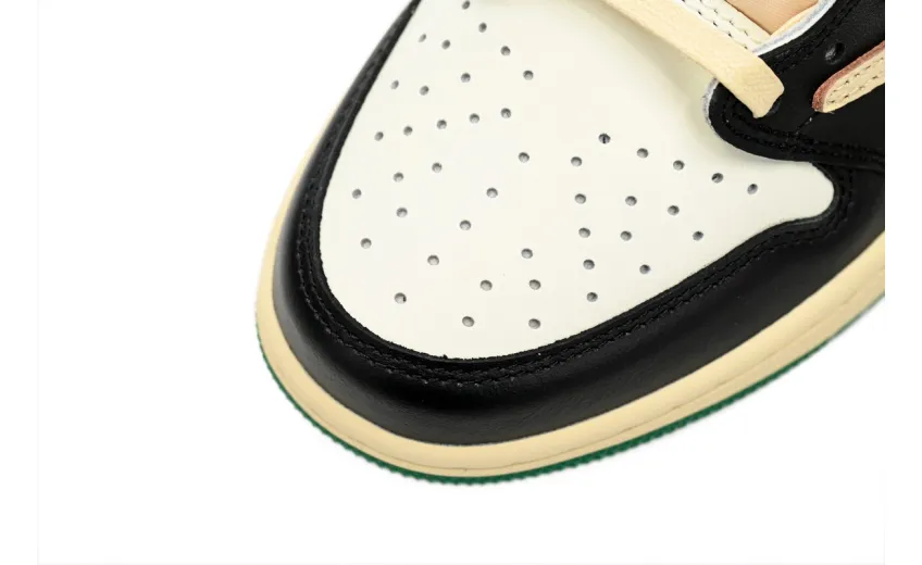 Bstsneaker-Air Jordan Travis Scott x Air Jordan 1 Low Black Green Barb DM7866-128