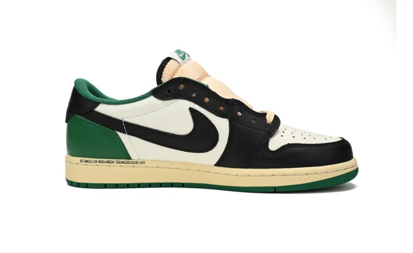 Bstsneaker-Air Jordan Travis Scott x Air Jordan 1 Low Black Green Barb DM7866-128