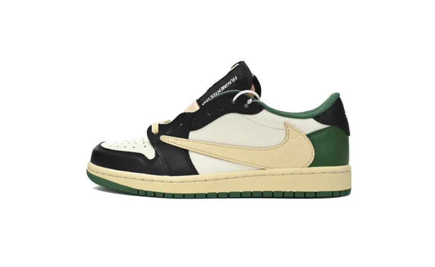 Bstsneaker-Air Jordan Travis Scott x Air Jordan 1 Low Black Green Barb DM7866-128