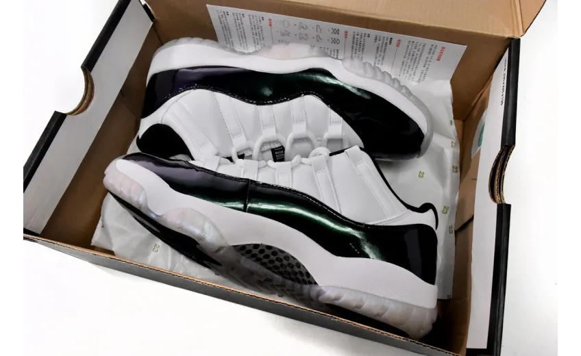 Bstsneaker-Air Jordan 11 Retro Low Emerald 528895-145 