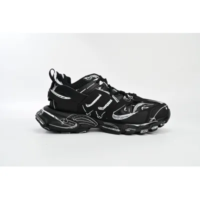 Balenciaga Tess S.Black Black-And-White Painting 542023 W3SR2 2315  02