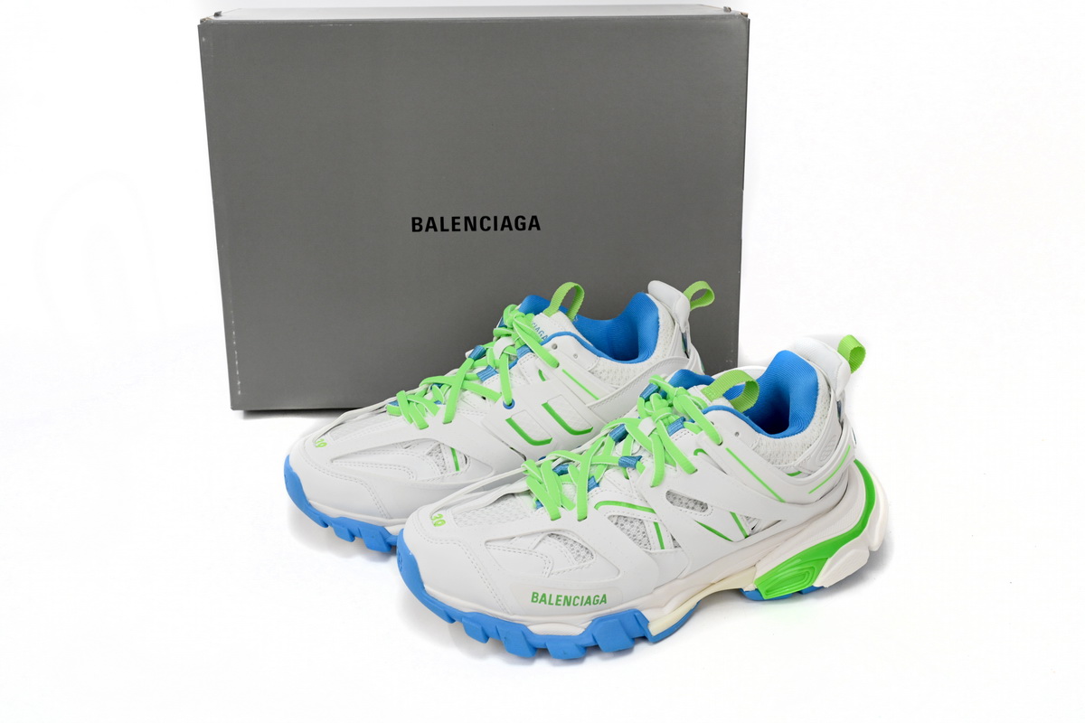 Bstsneaker-Balenciaga Tess S.Green, White, and Blue 542436 W2BC3 0285 