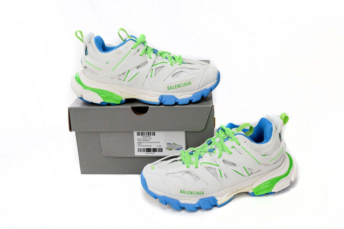 Bstsneaker-Balenciaga Tess S.Green, White, and Blue 542436 W2BC3 0285 