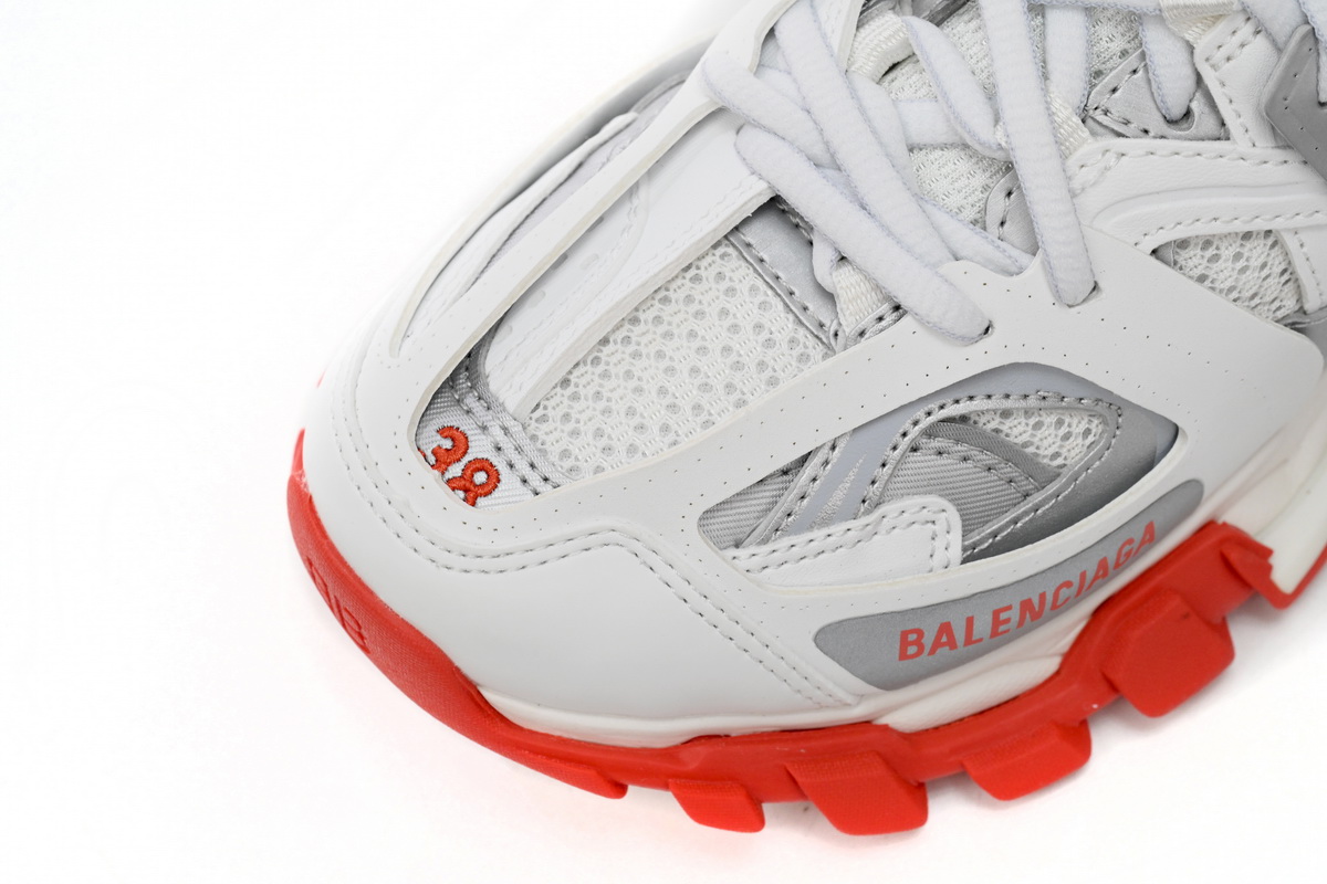 Bstsneaker-Balenciaga Tess S.White Grey Red 542436 W3DB2 7663 