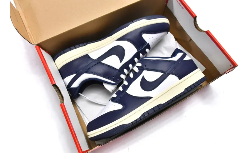 Bstsneaker-Nike Dunk Low Midnight Navy and White DD1503-115 