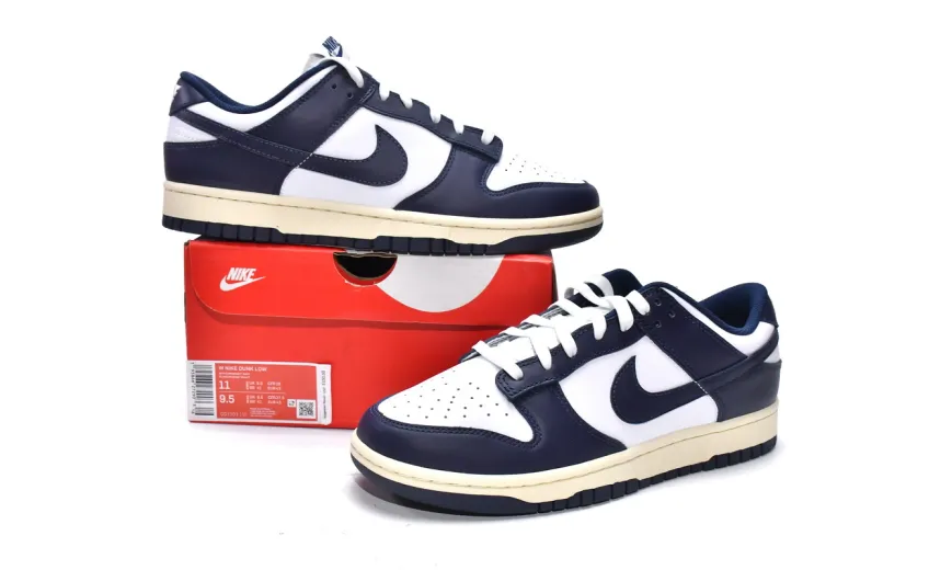 Bstsneaker-Nike Dunk Low Midnight Navy and White DD1503-115 