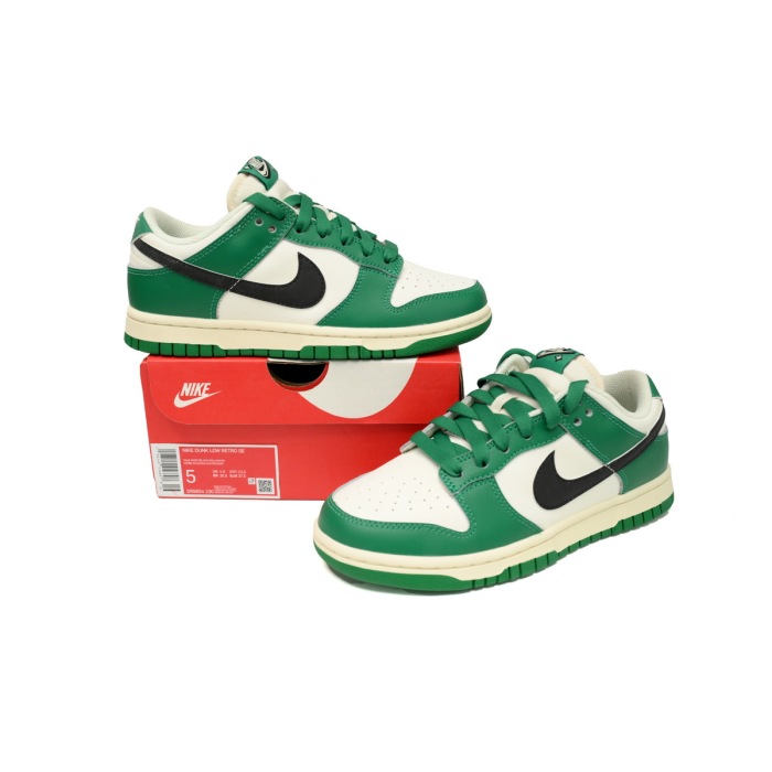 Nike Dunk Low White Green Lottery DR9654-100 