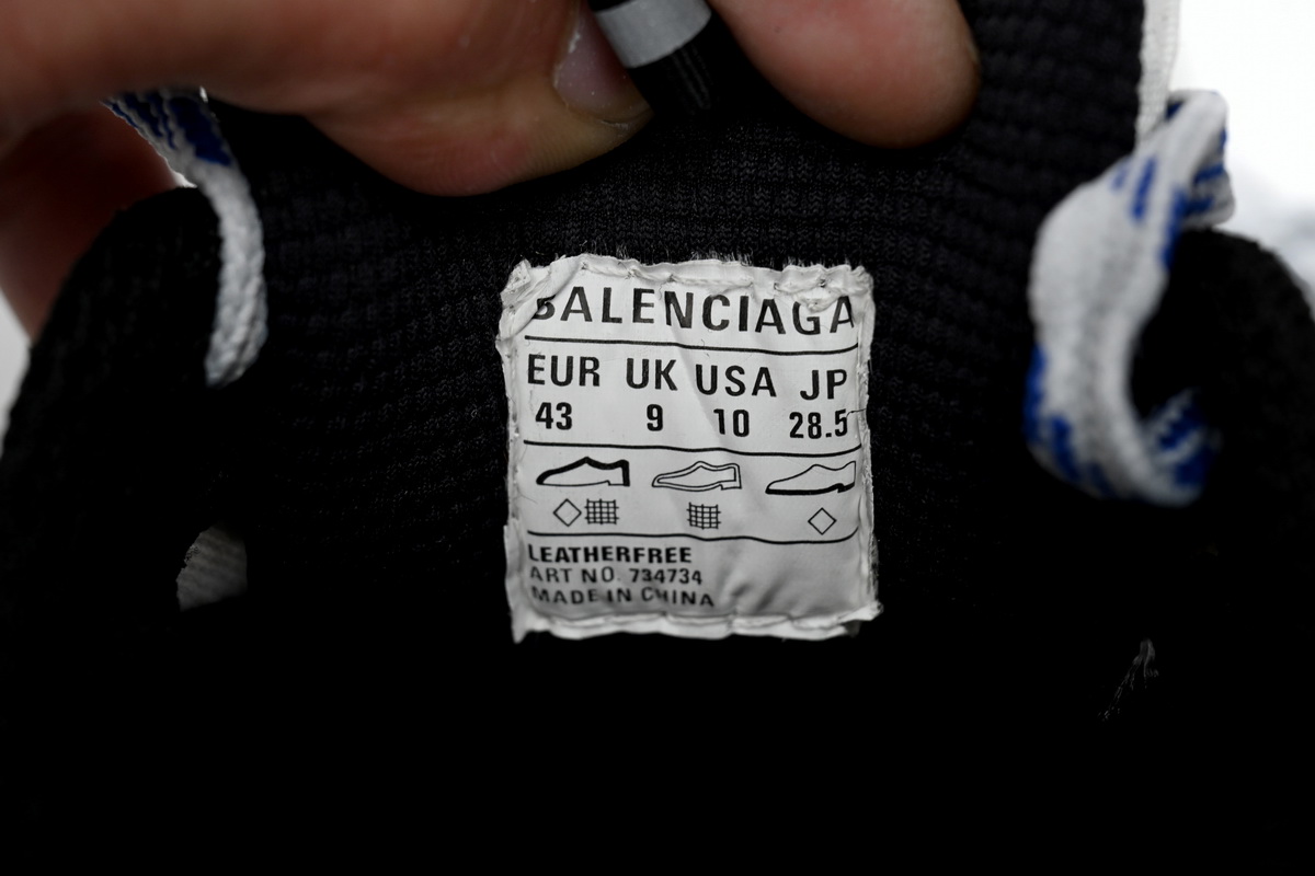 Bstsneaker-Balenciaga Black And White Blue 734734W3RB7 0226 