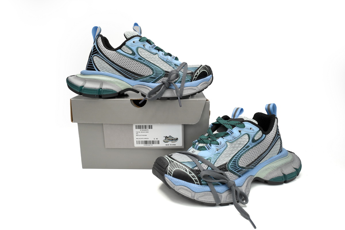 Bstsneaker-Balenciaga Black Green Blue 734731 W3XLR 0629 
