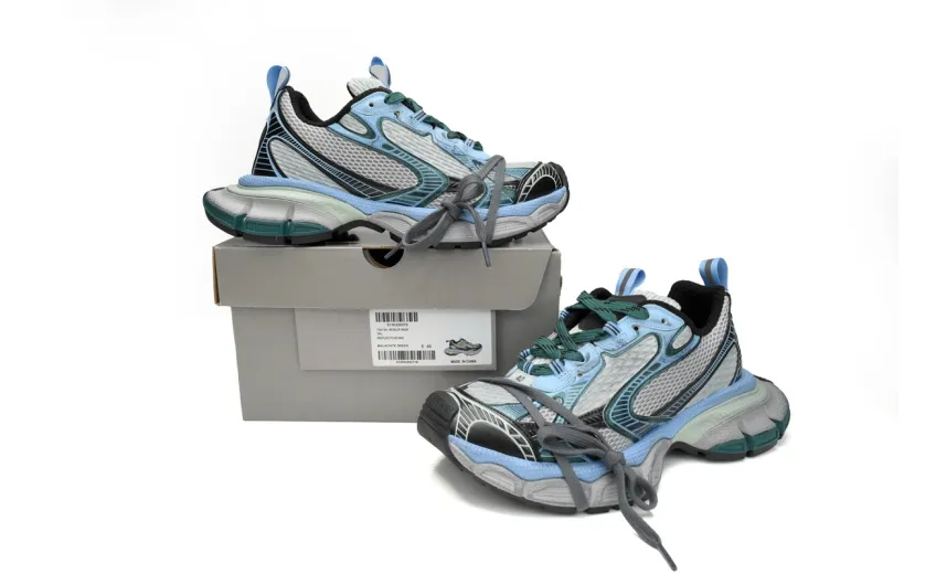 Bstsneaker-Balenciaga Black Green Blue 734731 W3XLR 0629 