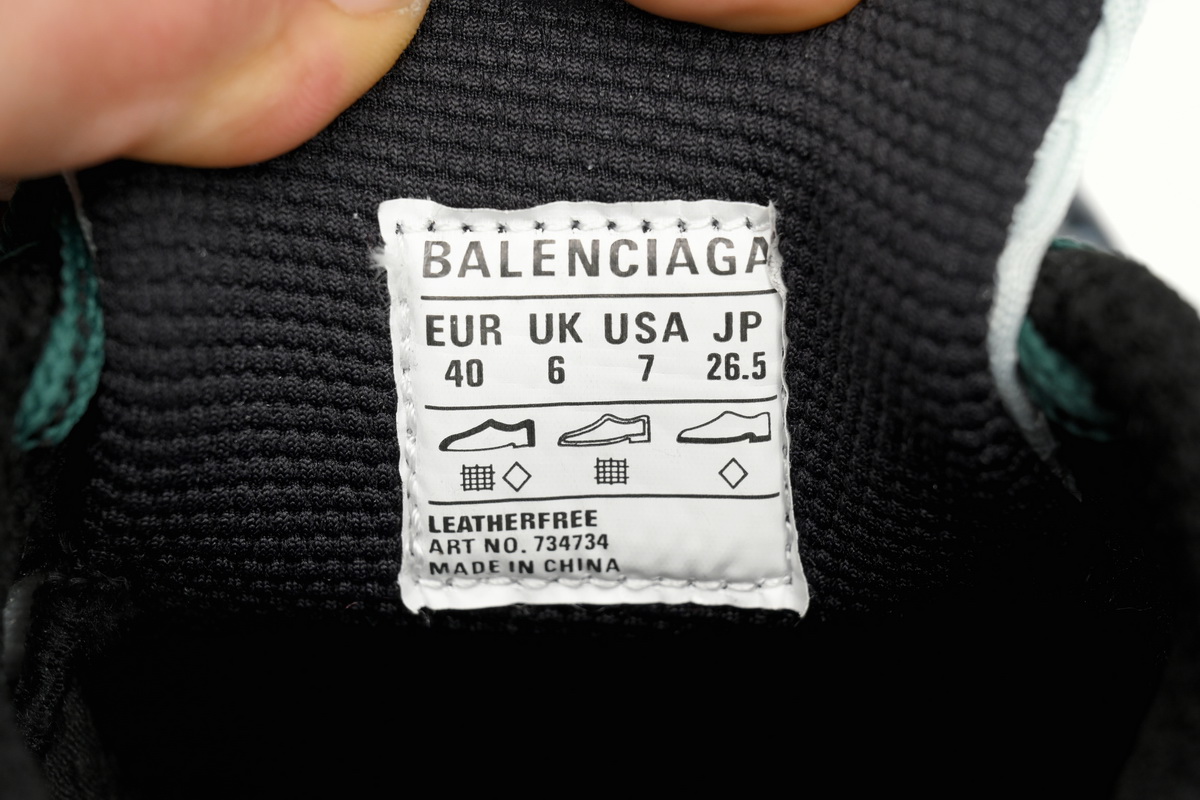 Bstsneaker-Balenciaga Black Green Blue 734731 W3XLR 0629 