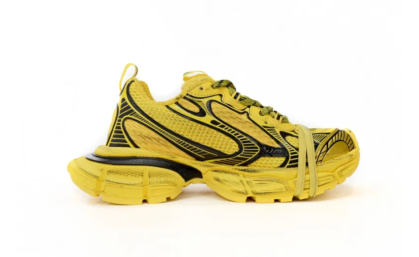 Bstsneaker-Balenciaga Black Yellow 734733 W3XL2 7010 