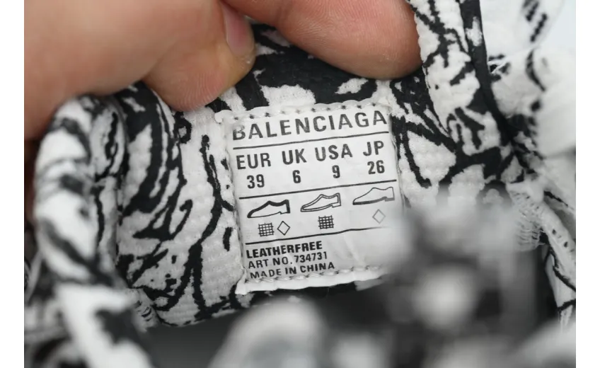 Bstsneaker-Balenciaga Luminous White Graffiti 734731 W3XDC 0135 