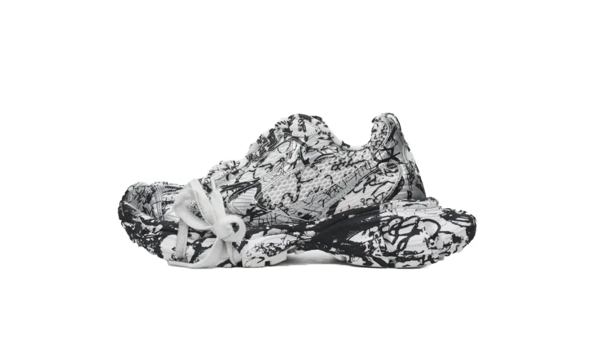 Bstsneaker-Balenciaga Luminous White Graffiti 734731 W3XDC 0135 