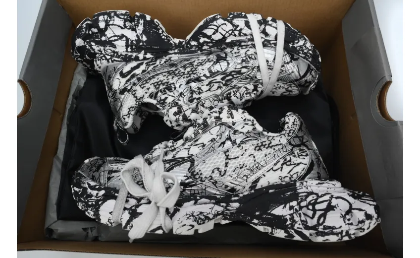 Bstsneaker-Balenciaga Luminous White Graffiti 734731 W3XDC 0135 