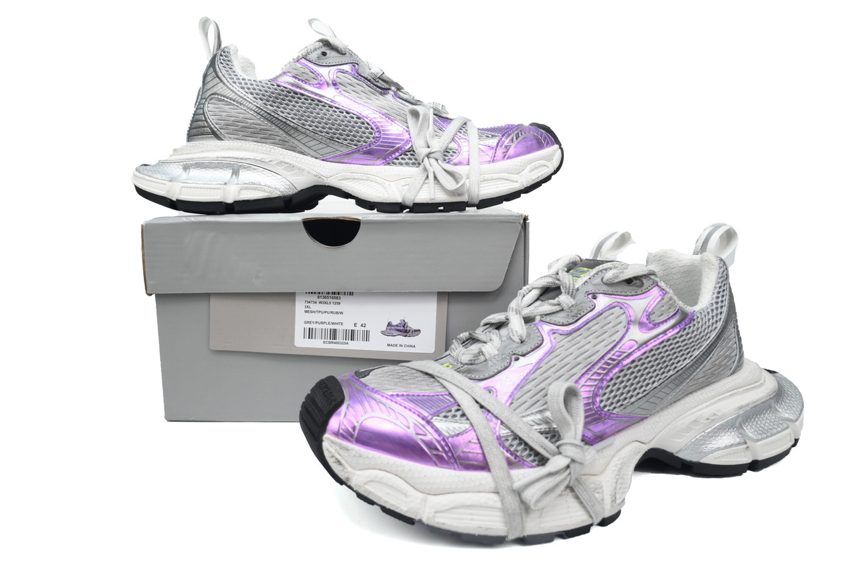 Bstsneaker-Balenciaga Purple Silver 734734 W3XL5 1259 