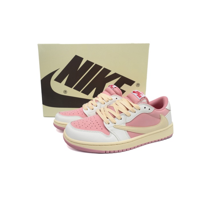 Travis Scott x Air Jordan 1 Low OG White Pink  DM7866-600